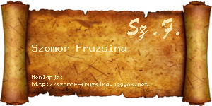 Szomor Fruzsina névjegykártya